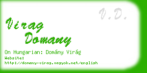virag domany business card